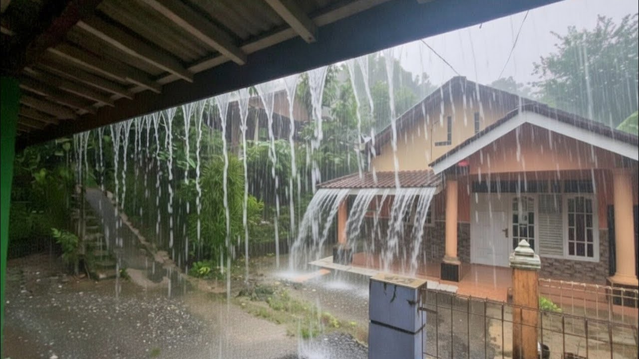 Rainy Morning in a Remote Mountain Village | Pure Nature Sounds