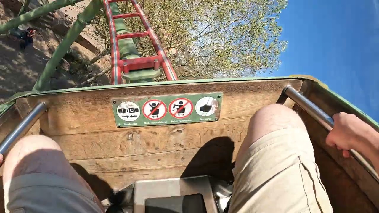 K2 Achterbahn im Karls Erlebnisdorf Elstal bei Berlin, onride/POV, Karls Erdbeerhof Elstal
