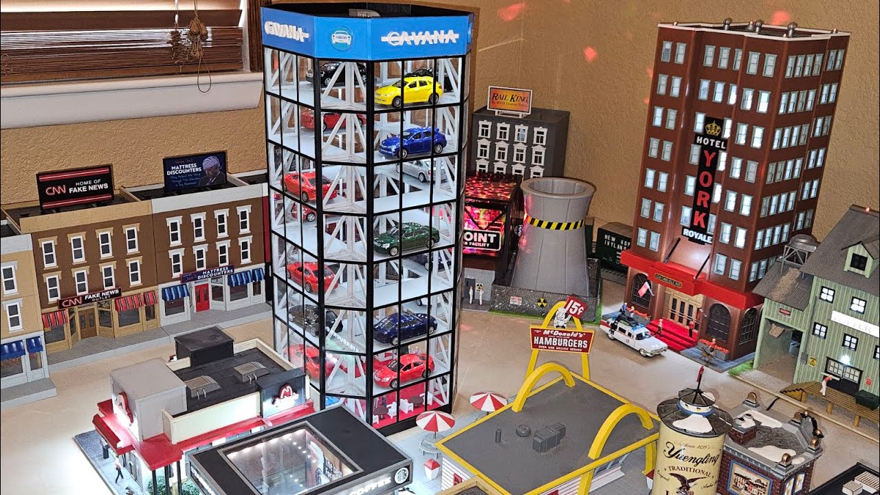Menards O Scale Vehicle Showroom 'Cavana' - Stunning Modern Building! + Menards Cars & New Hope #40!
