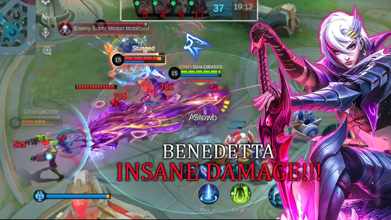 BENEDETTA INSANE DAMAGE!! 🔥 Best Full Burst Build + Crazy Outplays | Mobile Legends