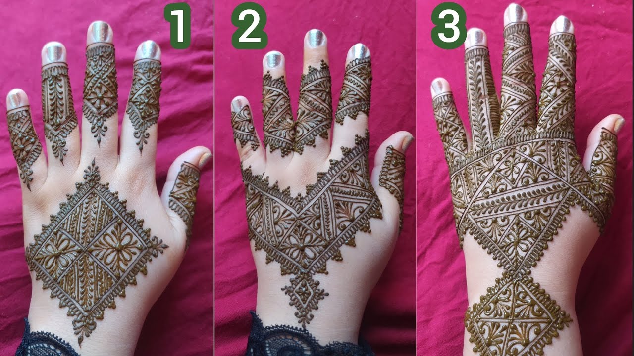 3أشكال من نقش حناء فاسي غزالين ❤️ unique and beautiful Moroccan henna