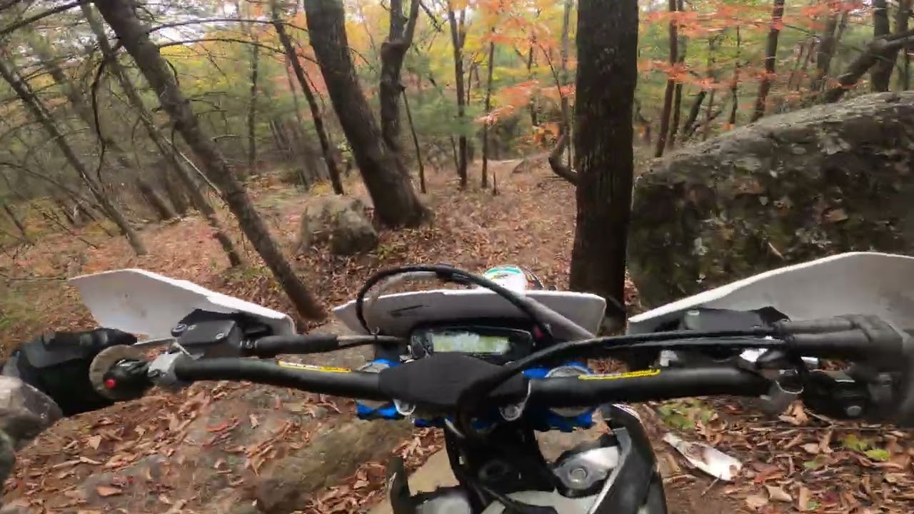 Outlaw Single track brown mtn on my husky te 300i and my buddy on his xc-w tough terrain enjoy peace
