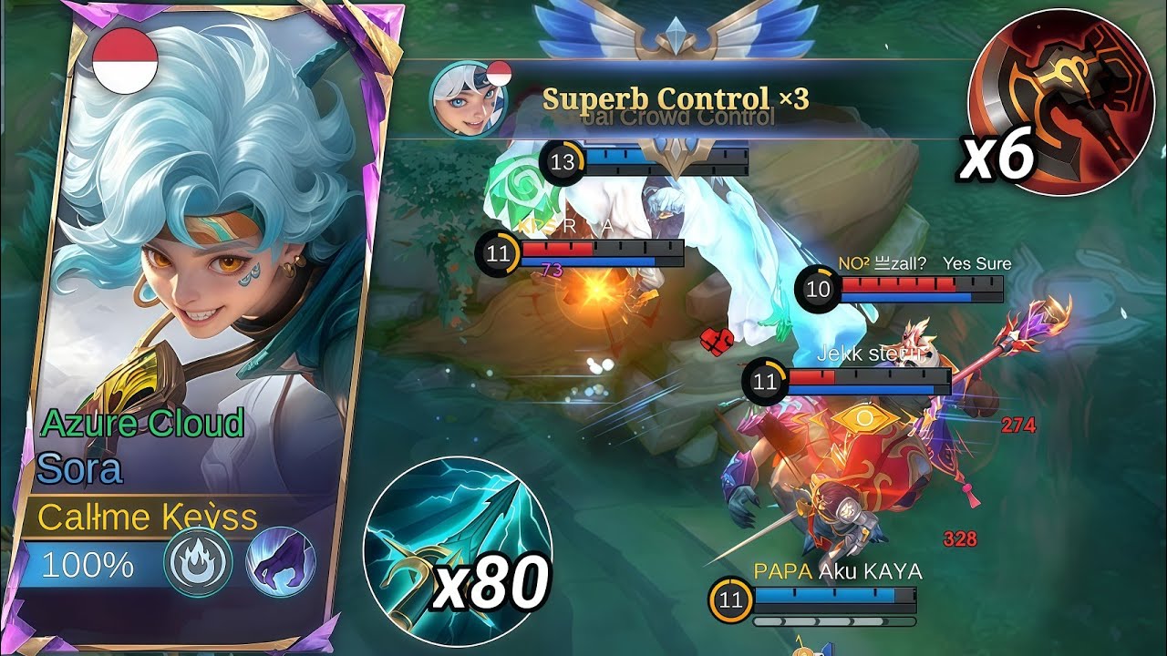 CUMA MODAL SKY PIERCER & WAR AXE TERNYATA DAMAGE SORA BISA SESAKIT INI | SORA MLBB