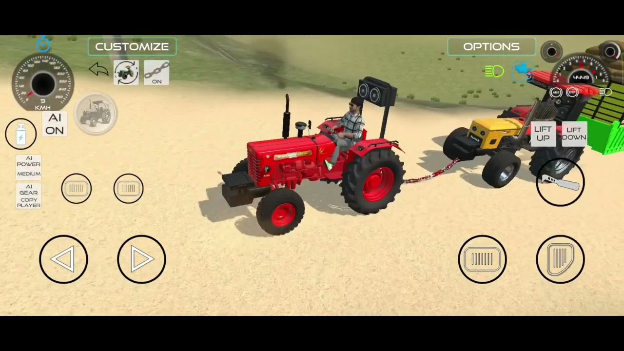 HMT tractor aur do trolley hasin aur char tractor tochan 🚜🚜 #tractor #games #indiantractor3d 
