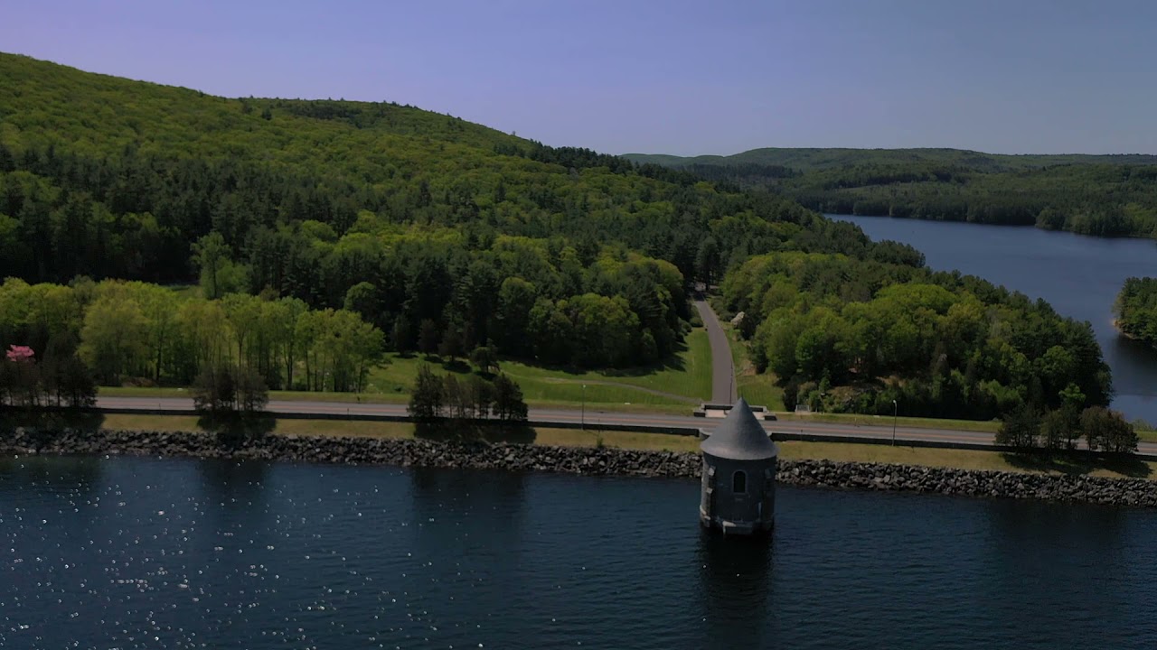 Saville Dam - Barkhamsted Reservoir & Lake McDonough - A Drone Video