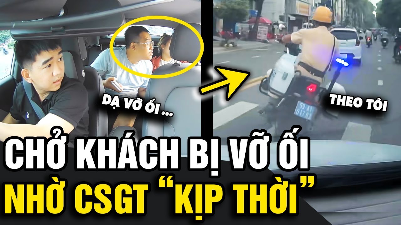 CHỞ BÀ BẦU đến bệnh viện cấp cứu thì bất ngờ BỊ VỠ ỐI, tài xế nhờ CSGT kịp thời | Tin Nhanh Official
