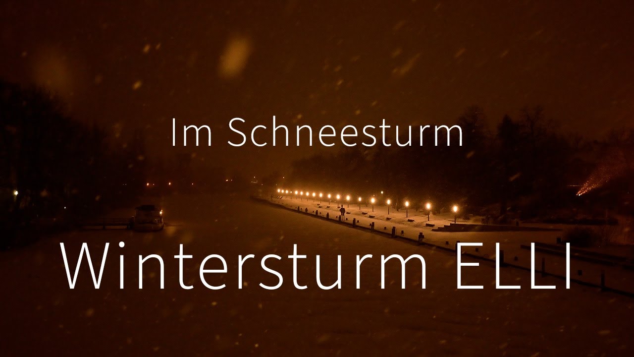 Wintersturm ELLI - Nachtspaziergang im Schneesturm