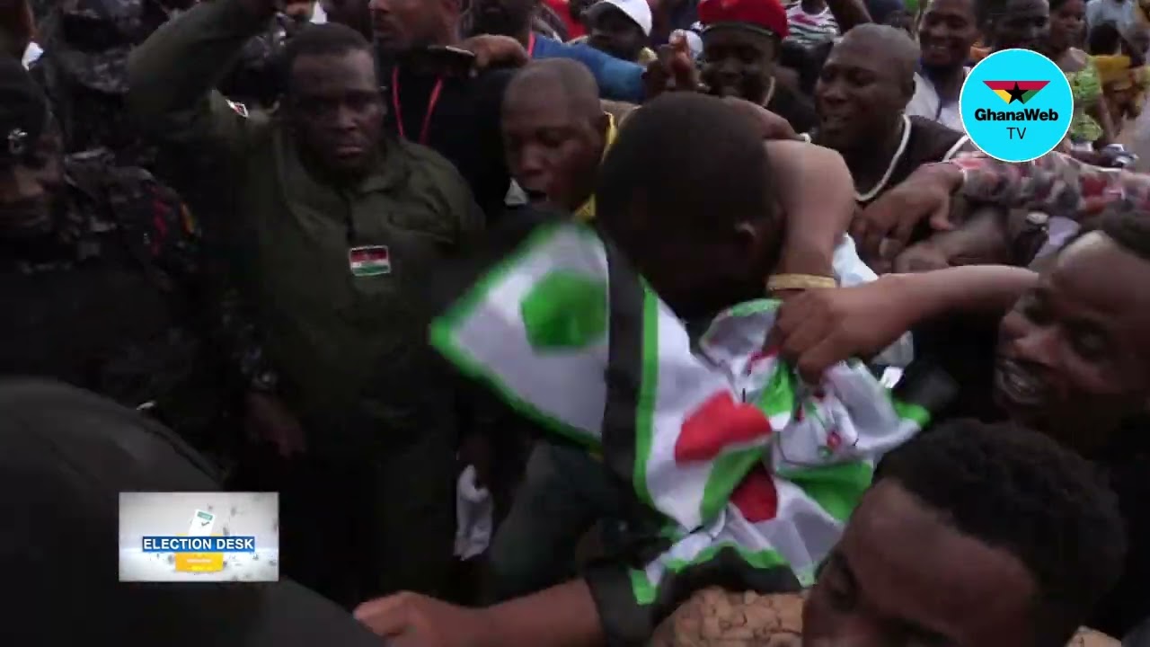 How Sam George celebrated his victory