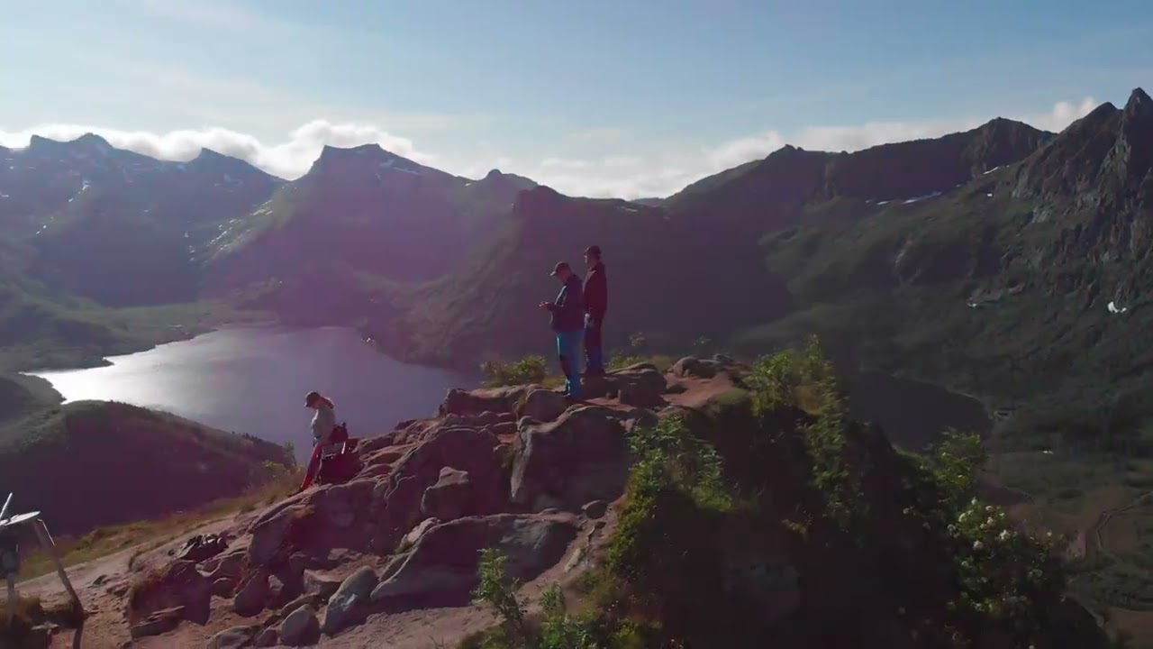 Hiking to Tjeldbergtinden , Norway