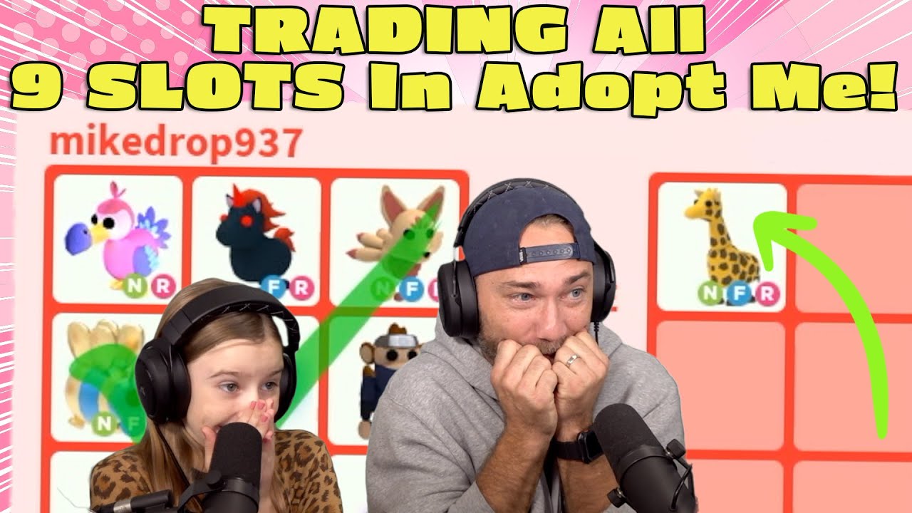 Торговля ВСЕМИ 9 слотами в Roblox Adopt Me!!