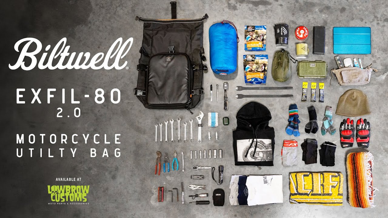 Biltwell Inc. The EXFIL-80 2.0  Motorcycle Utility Bag - With Innovative Upgrades Same Great Style