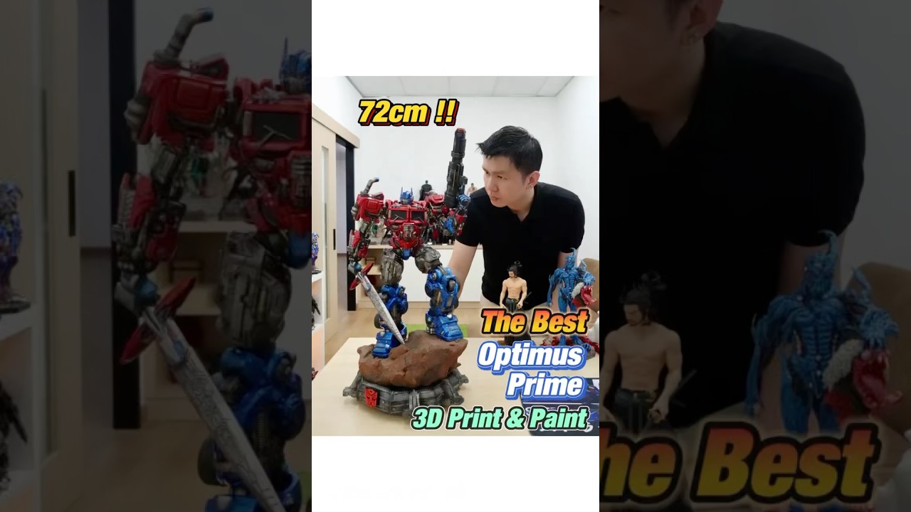HUGE Optimus Prime 3D Print & Paint! #transformers #optimusprime #3Dprint