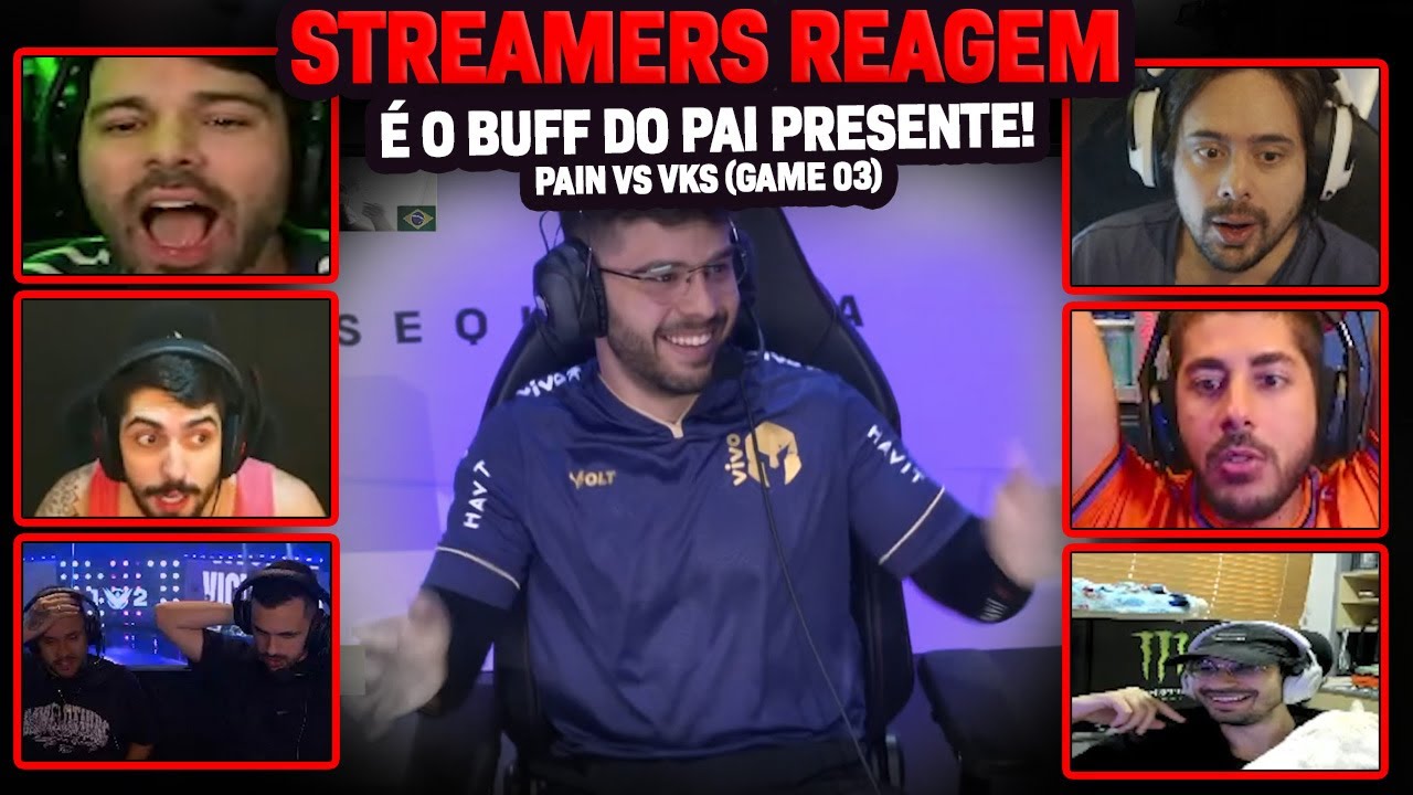 STREAMERS REAGEM: MORTHEUS PEGOU ZERI E ATROPELOU A PAIN! | GAME 03 - PAIN vs VKS