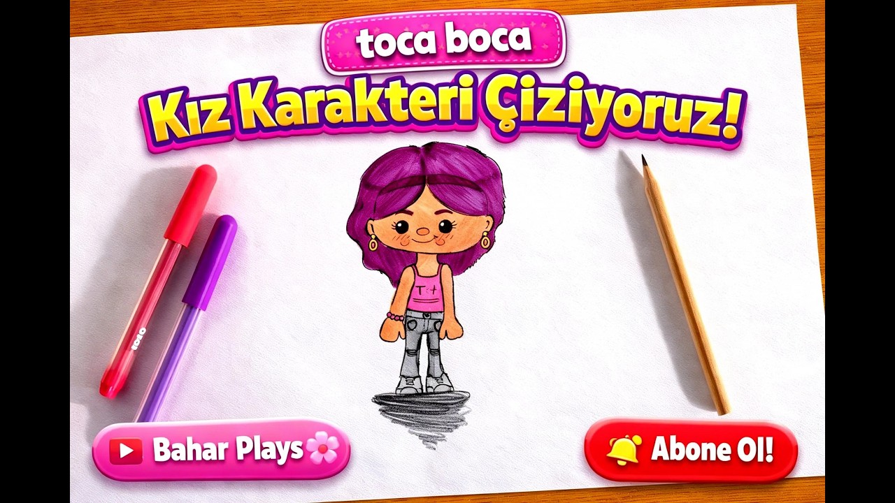 TOCA BOCA KIZ KARAKTERİ ÇİZİYORUZ! 🎨 | Boyama