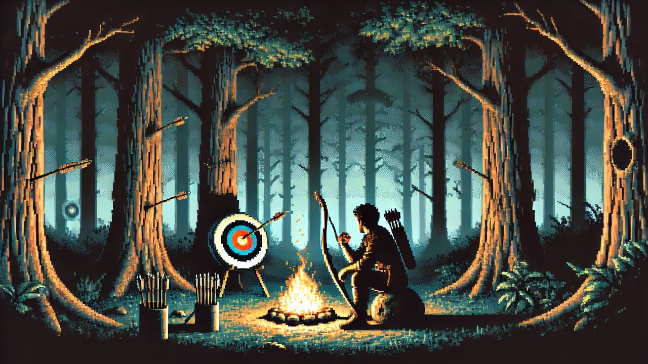 The Lone Archer 🌲🏹 | Training in the Forest with Relaxing Melody [Medieval Ambience] 🎵✨