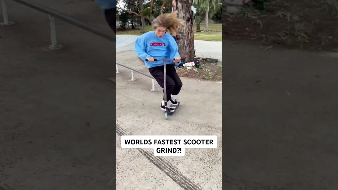 Worlds Fastest Scooter Grind?🤯🛴Juzzy Carter #shorts #worldrecord #fast #tricks #shortvideo #viral