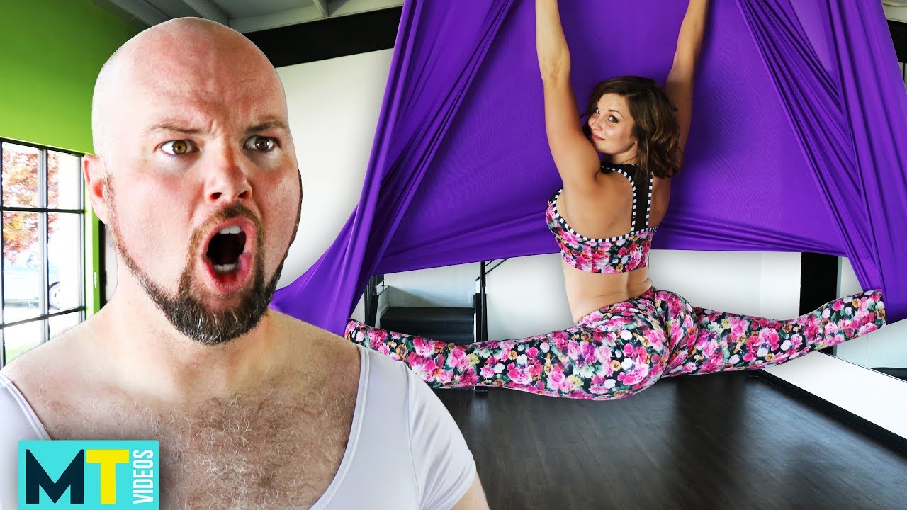 Men Try Aerial Silks - Aerial Hammock Sling