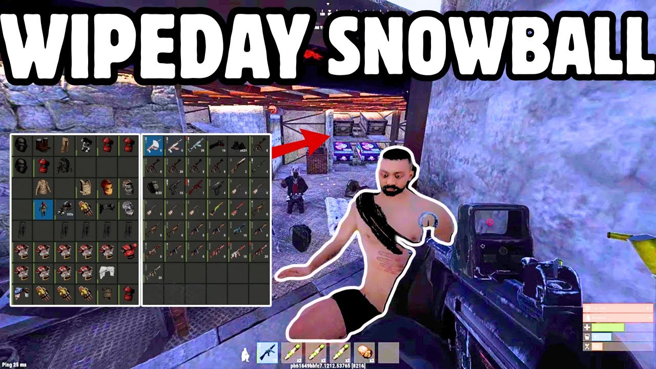 My Most INSANE Wipeday SNOWBALL - Rust Console
