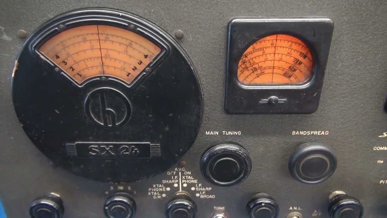Hallicrafters SX-24 Skyrider Defiant Shortwave receiver main tuning dial cord restring procedure
