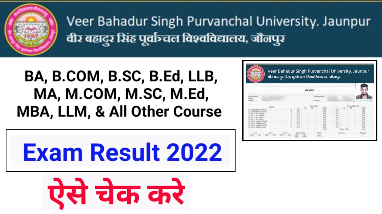 VBSPU Result 2022 चेक करे