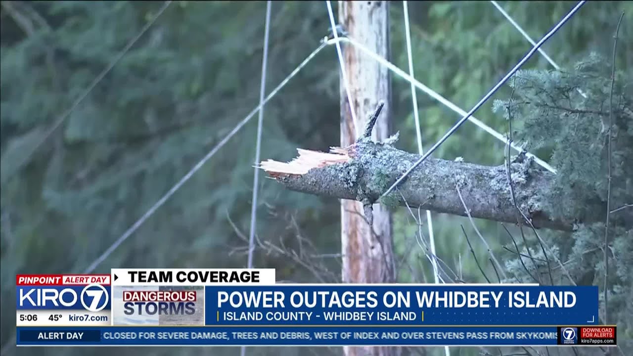Whidbey Island residents could be without power for days, PSE says