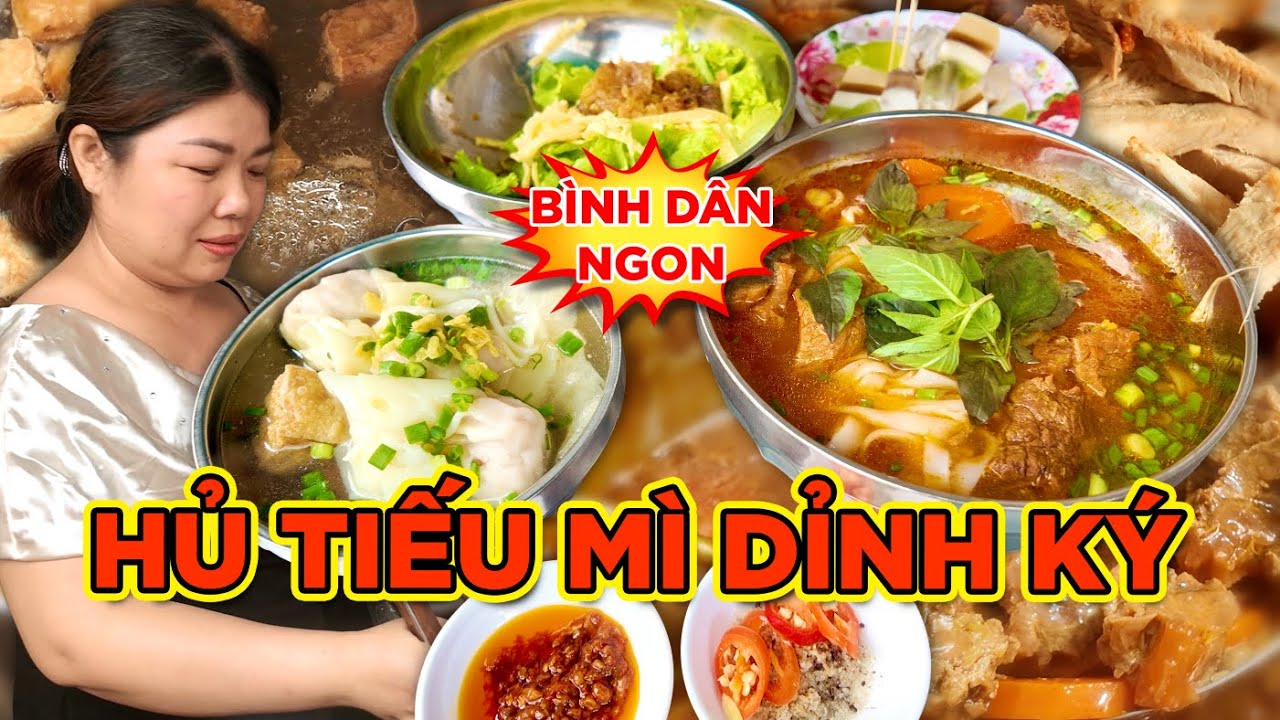 32K! HỦ TÍU MÌ DỈNH KÝ – NƯỚC LÈO NGỌT THANH, SỦI CẢO Ú Ụ THƠM NGON, BÒ KHO ĐẬM ĐÀ!! Saigon’s Best