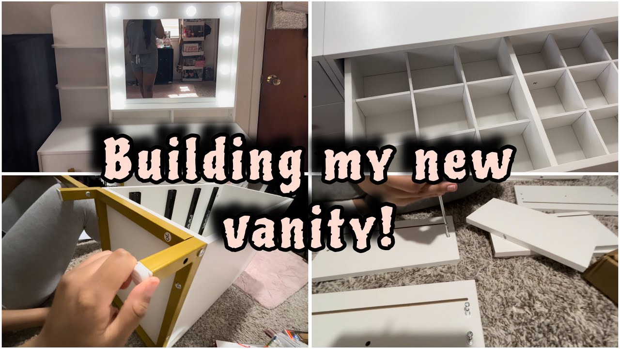 Come Build my new vanity with me + organizing