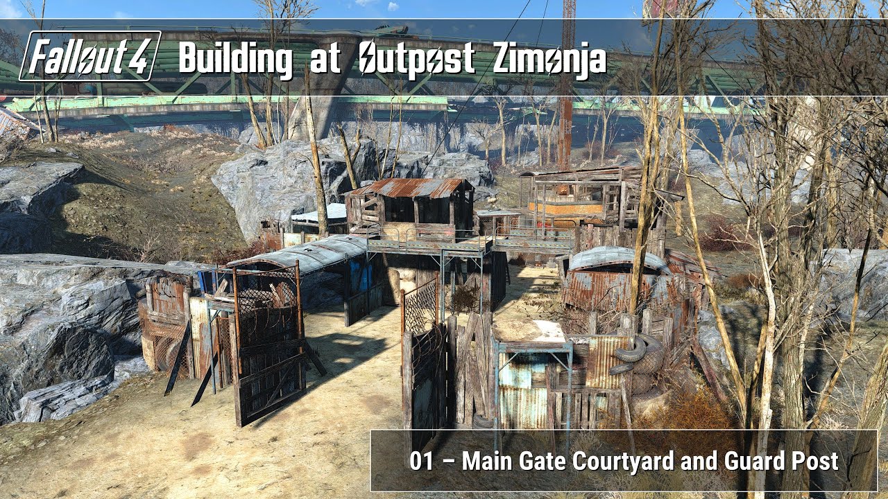 Fallout 4 - Building at Outpost Zimonja 01 (Main Gate Courtyard and Guard Post)