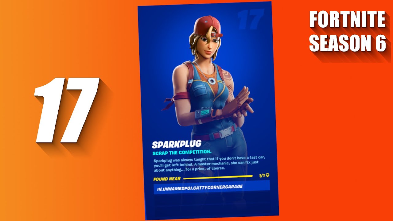 Fortnite Character 17 Sparkplug Location Guide | Fortnite Collections All Location Series | Season 6