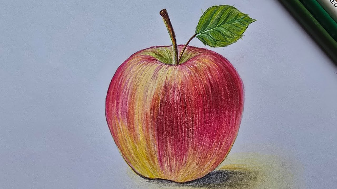 A for - Apple, How to Draw Apple, Apple Drawing 