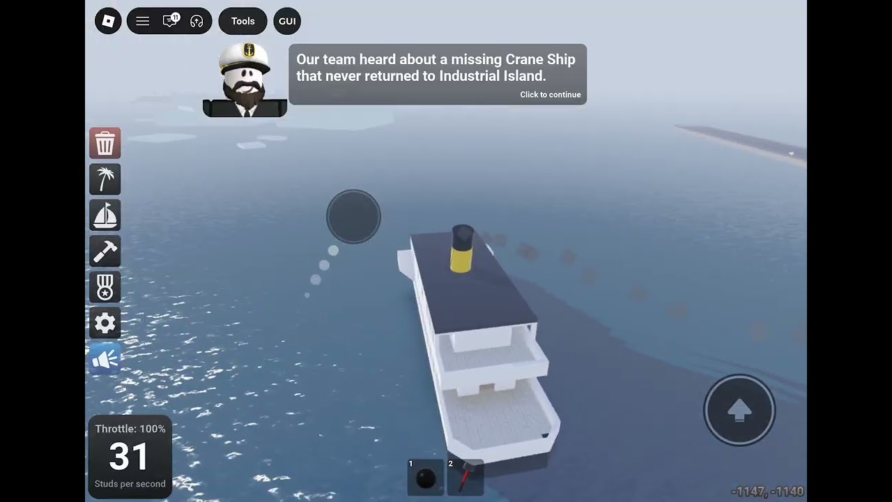 Sailing on a boat