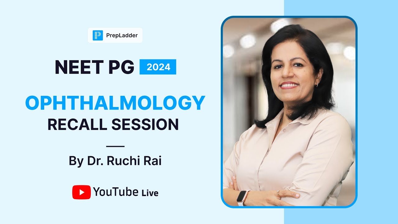 NEET PG 2024 Ophthalmology Recall by Dr. Ruchi Rai🔍
