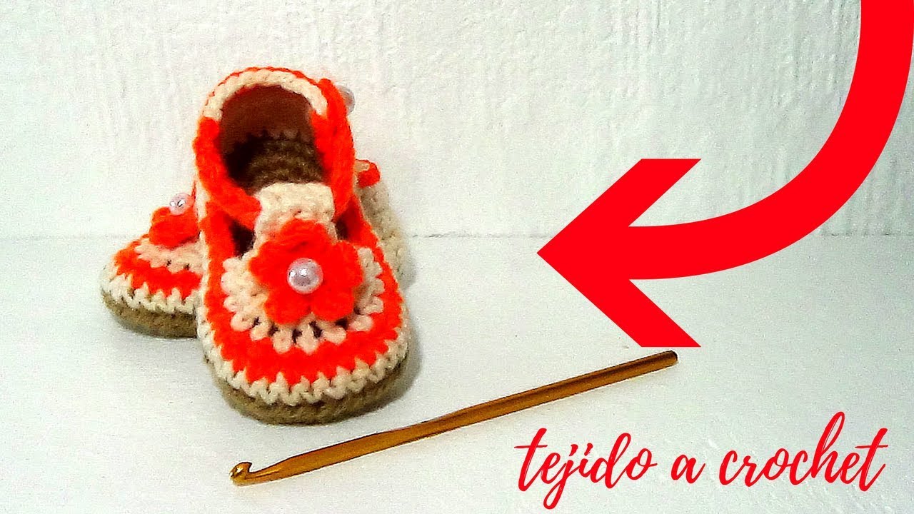 ZAPATITOS DE VERANO TEJIDOS A CROCHET  PASO A PASO  PARA BEBE  3 a 6 meses
