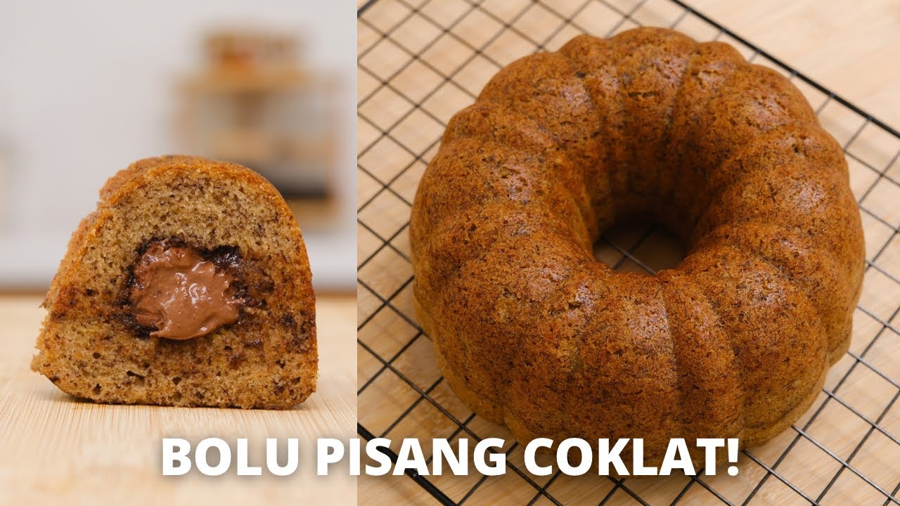 No mixer no oven! BOLU PISANG KUKUS COKLAT!