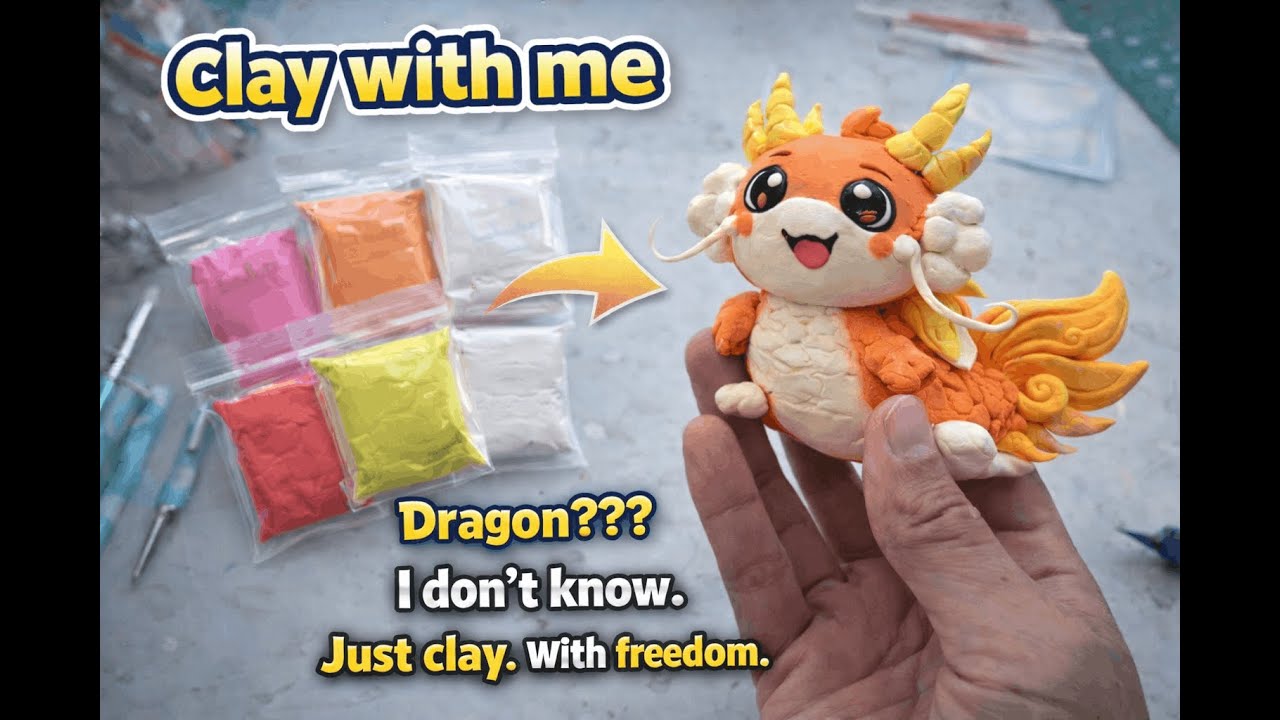 Clay with me | DRAGON? I don't know, just clay with freedom | Clay carp transform to dragon