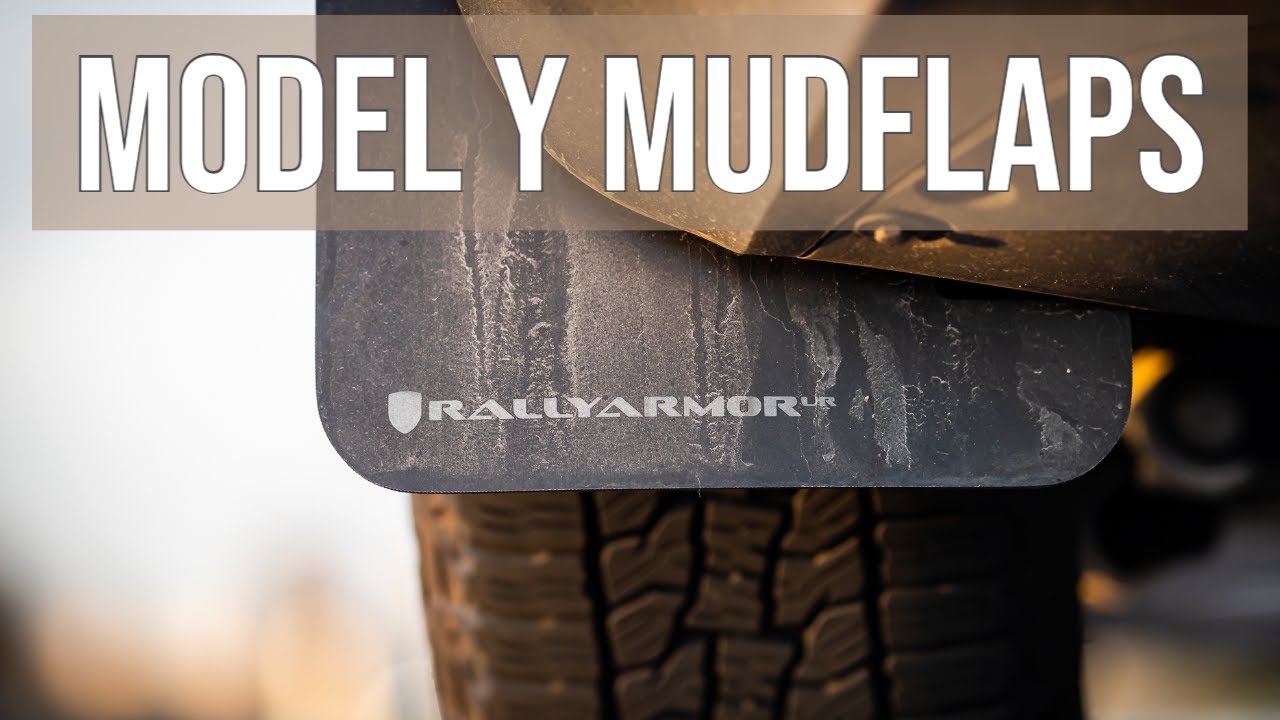 Steven shows how to install Rally Armor mud flaps on his Model Y and takes it to the trails