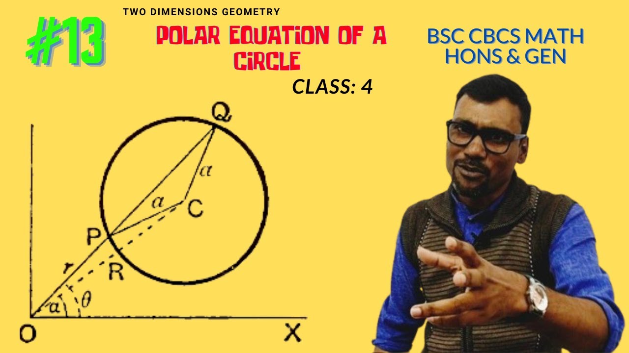 Polar equation of a Circle | Polar Coordinates | BSc 1st yr math | 