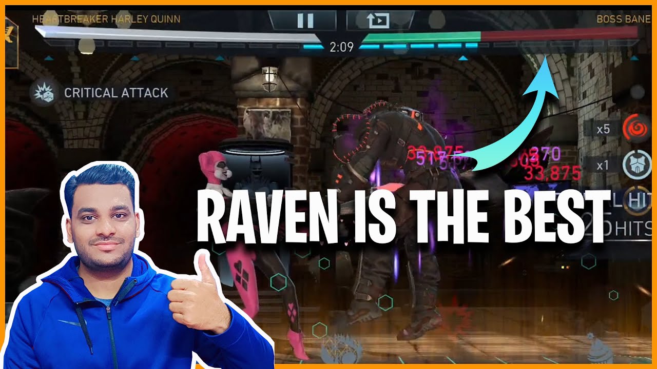 Injustice 2 Mobile | Using My Newly Unlocked raven | On Ice Solo Raids