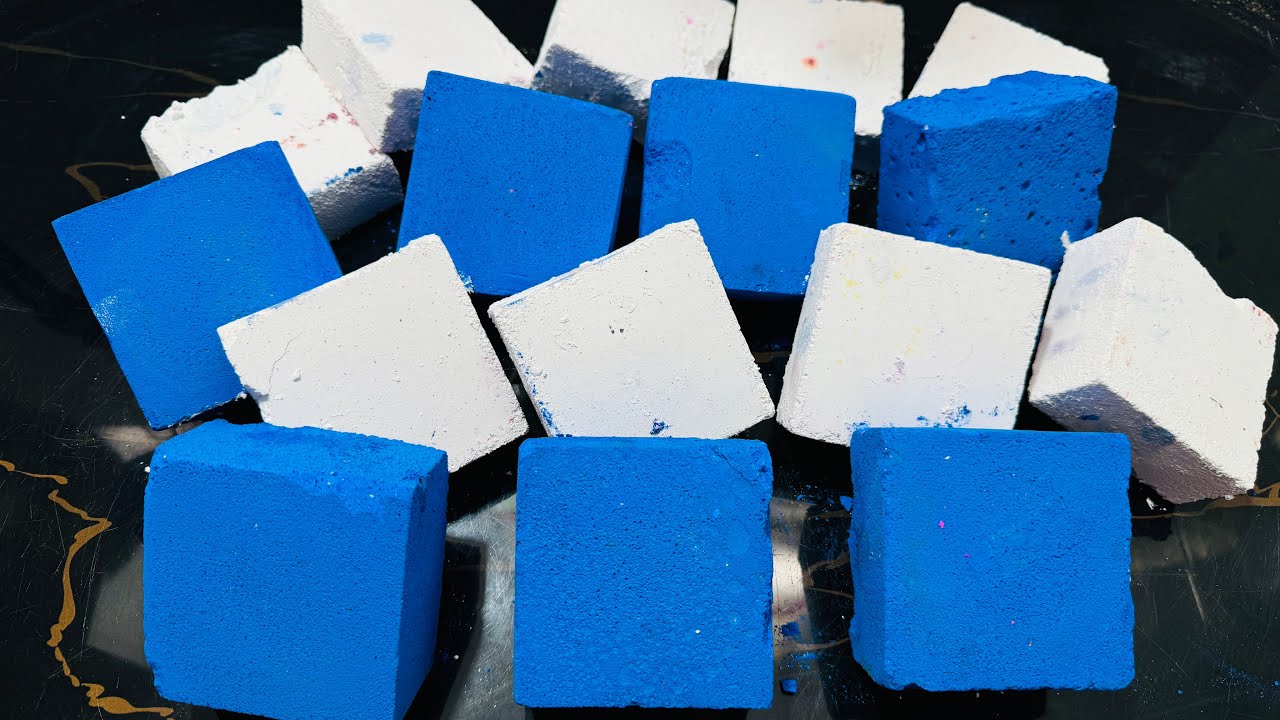 CC Plain Janeasmr & Blue  Dyed  Chalk Reforms | ASMR Gym Chalk Crush