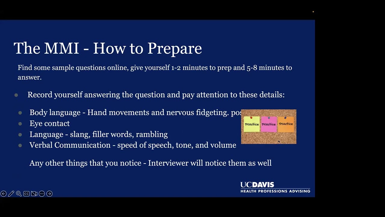 Preparing for MMIs (Multiple Mini Interviews) for Medical and Health Professional School Interviews