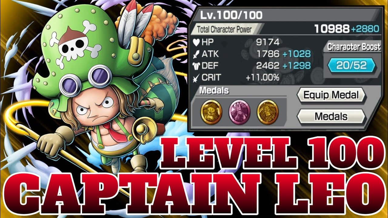 LEVEL 100 CAPTAIN LEO GAMEPLAY | ONE PIECE BOUNTY RUSH | OPBR