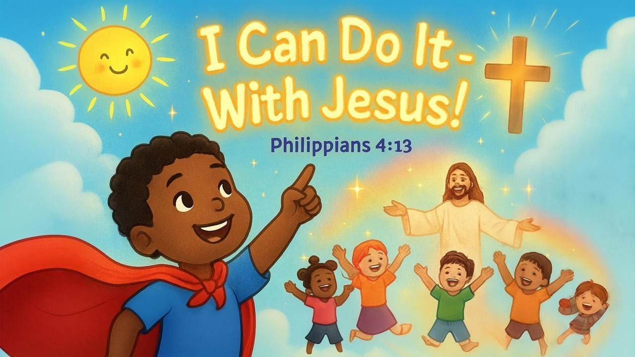 🎵 I Can Do It — With Jesus! ✝️ | Philippians 4:13 Bible Song for Kids | Christian Music for Children