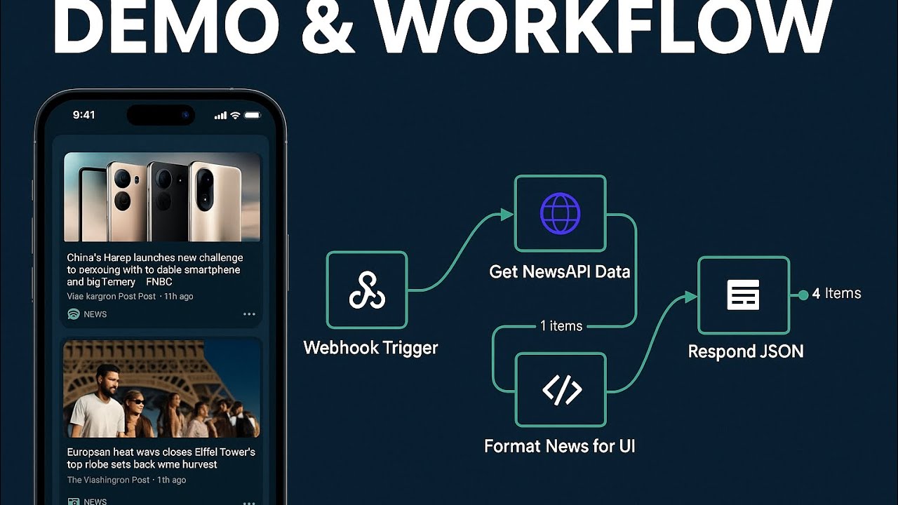 Build a News App with AI Automation | Flutter x n8n Workflow Demo🔥