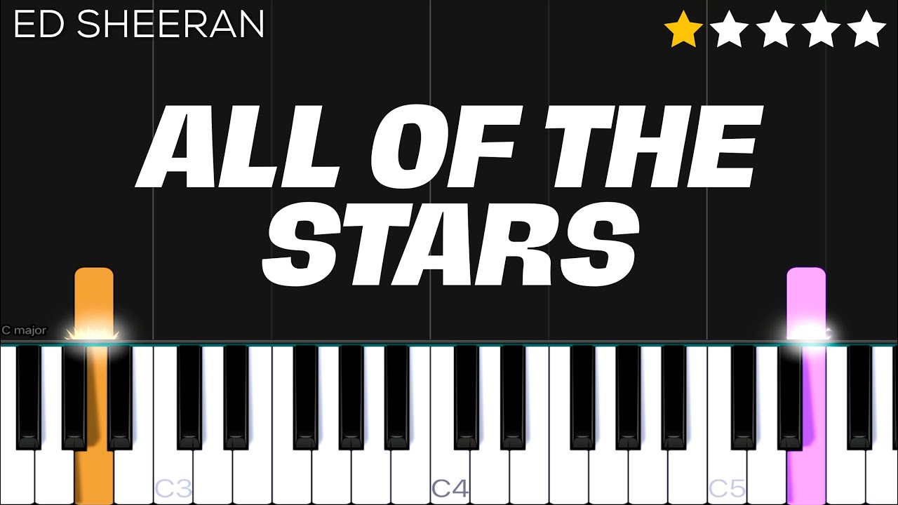 Ed Sheeran - All Of The Stars | EASY Piano Tutorial