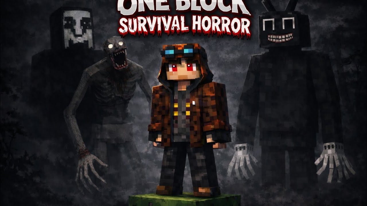 Выживание на одном блоке в Майнкрафт Хоррор | Minecraft Horror