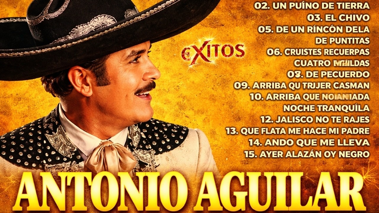 1 HORA RANCHERAS DE ANTONIO AGUILAR - ANTONIO AGUILAR SUS 20 MEJORES RANCHERAS VIEJITAS PARA PISTEAR