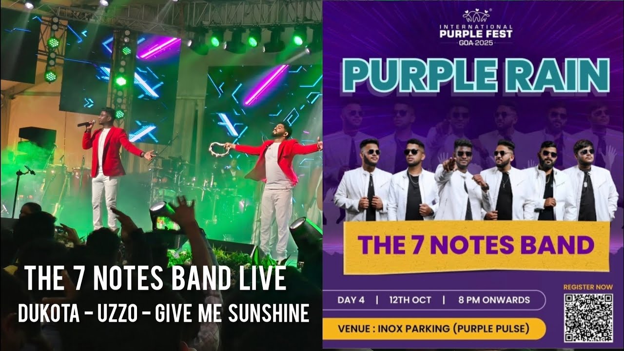 The 7 NOTES BAND at International Purple Fest 2025. #india #goa #dance #singer #music 