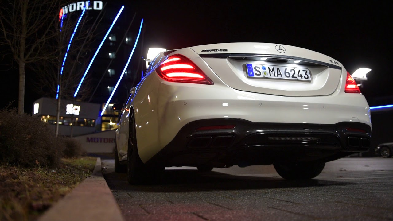 2018 Mercedes-AMG S63 L 4MATIC+ start-up rev sound