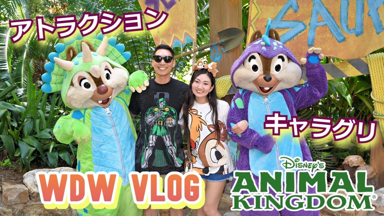 【vlog】英語で楽しむフロリダ ディズニーワールド - アニマルキングダム｜WDW限定のグリーティングや人気のアトラクションを満喫！