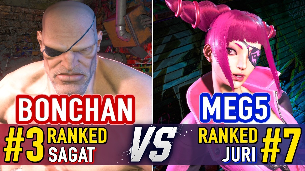 SF6 🤜 BONCHAN (#3 Ranked Sagat) vs MEG5 (#7 Ranked Juri) 🤛 SF6 High Level Gameplay